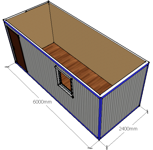 Дачный дом из блок-контейнера 6 метров