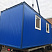 Дачный дом из блок-контейнера, синий профлист